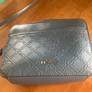 Nine West Embossed Charcoal Crossbody Bag